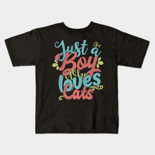 Just A Boy Who Loves Cats Gift product Kids T-Shirt